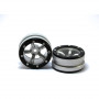 Beadlock Wheels PT-Safari Silver/Black 1.9 (2 pcs)