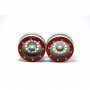 Beadlock Wheels PT-Bullet Silver/Red 1.9 (2 pcs)