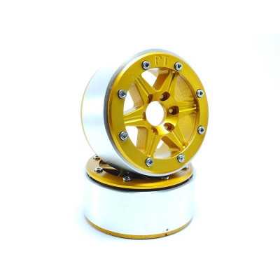 Beadlock Wheels SIXSTAR Gold/Gold 1.9 w/o hub