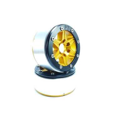 Jantes Beadlock SIXSTAR Gold/Black 1.9 s/ cubo de roda