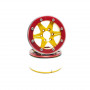 Beadlock Wheels SIXSTAR Gold/Red 1.9 w/o hub