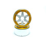 Beadlock Wheels PT-Sixstar Silver/Gold 1.9 w/o hub