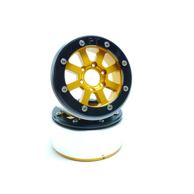 Beadlock Wheels PT-Hammer Gold/Black 1.9 w/o hub